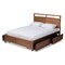Baxton Studio Saffron ModernWalnut Brown Finished Wood Full Size 4-Drawer Platform Storage Bed 196-11504-11507-ZORO - alternate 8